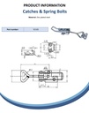 Medium over-centre catch with receiver Spec Sheet