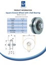 50mm Square groove wheel with 1 ball bearing Spec Sheet