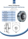 50mm Round groove wheel with 1 ball bearing - Spec sheet