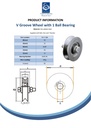 50mm V-groove wheel with 1 ball bearing Spec Sheet