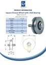 60mm Square groove wheel with 1 ball bearing Spec Sheet