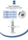 80mm Round groove wheel with 8mm groove for cable Spec Sheet