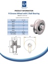 80mm Round groove wheel with 2 ball bearing Spec Sheet