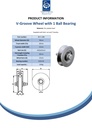 80mm V-groove wheel with 1 ball bearing - Spec sheet