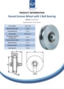 100mm Round groove wheel with 1 ball bearing - Spec sheet