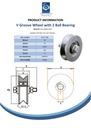100mm V-groove wheel with 2 ball bearing Spec Sheet