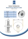 120mm Round groove wheel with 8mm groove for cable Spec Sheet