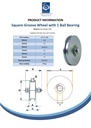 120mm Square groove wheel with 1 ball bearing Spec Sheet