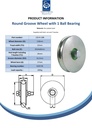 120mm Round groove wheel with 16.5mm groove 1 ball bearing - Spec sheet