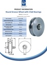 120mm Round groove wheel with 2 ball bearing - Spec sheet