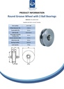 120mm Round groove wheel with 2 ball bearing - Spec sheet