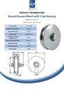 120mm Round groove wheel with 20.5mm groove 1 ball bearing - Spec sheet