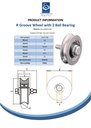 140mm Round groove wheel 20.5mm groove 2 ball bearing Spec Sheet