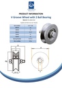 160mm V Groove wheel 2 ball bearing Spec Sheet