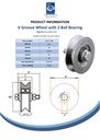 200mm V Groove wheel 2 ball bearing Spec Sheet