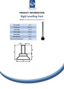 M8x100 Zinc plated rigid levelling foot 25mm plastic base 100kg - Spec sheet