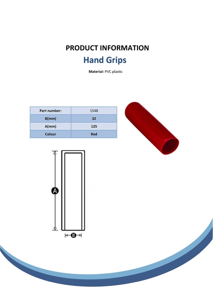 1¼” Hand grip (red) Spec Sheet