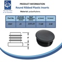 Plastic square insert 20x20mm (1.25/1.5mm) Spec Sheet