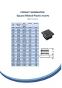 VL80 Plastic square insert 80x80mm (2.0/4mm)