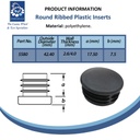 Plastic round insert 42.4mm (2.6/4.0mm) Spec Sheet