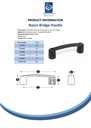 Nylon bridge handle - 117mm hole centre - M6 brass thread Spec Sheet