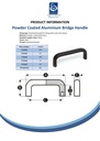 Aluminium Bridge Handle - 128mm hole centre - M6 thread Spec Sheet