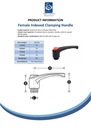 M5 Female Nylon clamping handle (zinc thread) Spec Sheet