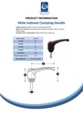 M10x20 Nylon clamping handle (zinc thread) Spec Sheet