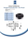 M8 female thermoplastic lobe knob open zinc thread Spec Sheet