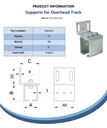 Side fixing bracket for track #1 Spec Sheet