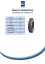 5.00x10 6pr Wanda H8029 Open centre tyre TT Spec Sheet