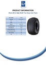 25x11.00-12 4pr Carlisle multi trac tyre TL Spec Sheet