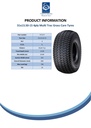 31x13.50-15 4pr Carlisle multi trac grass tyre TL Spec Sheet