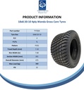 18x8.50-10 4pr Wanda P332 grass tyre Spec Sheet