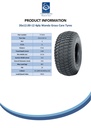26x12.00-12 4pr Wanda P332 grass tyre Spec Sheet