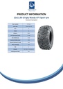 22x11.00-10 6pr Wanda P367 ATV tyre E-marked TL 47F Spec Sheet