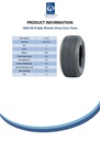 18x9.50-8 6pr Wanda P508 rib tyre TL Spec Sheet