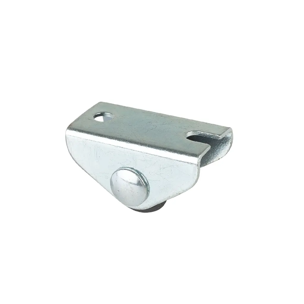 E50.015 15mm fixed top plate 31x16mm castor with black polypropylene plain bearing wheel 20kg