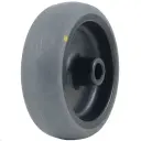 TPA 101/12G-ELS 100mm electrically conductive grey thermoplastic rubber on polypropylene centre 12mm bore hub length 35mm plain bearing 70kg