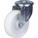 300 series 100mm swivel bolt hole 10,5mm castor with polypropylene roller bearing wheel 150kg