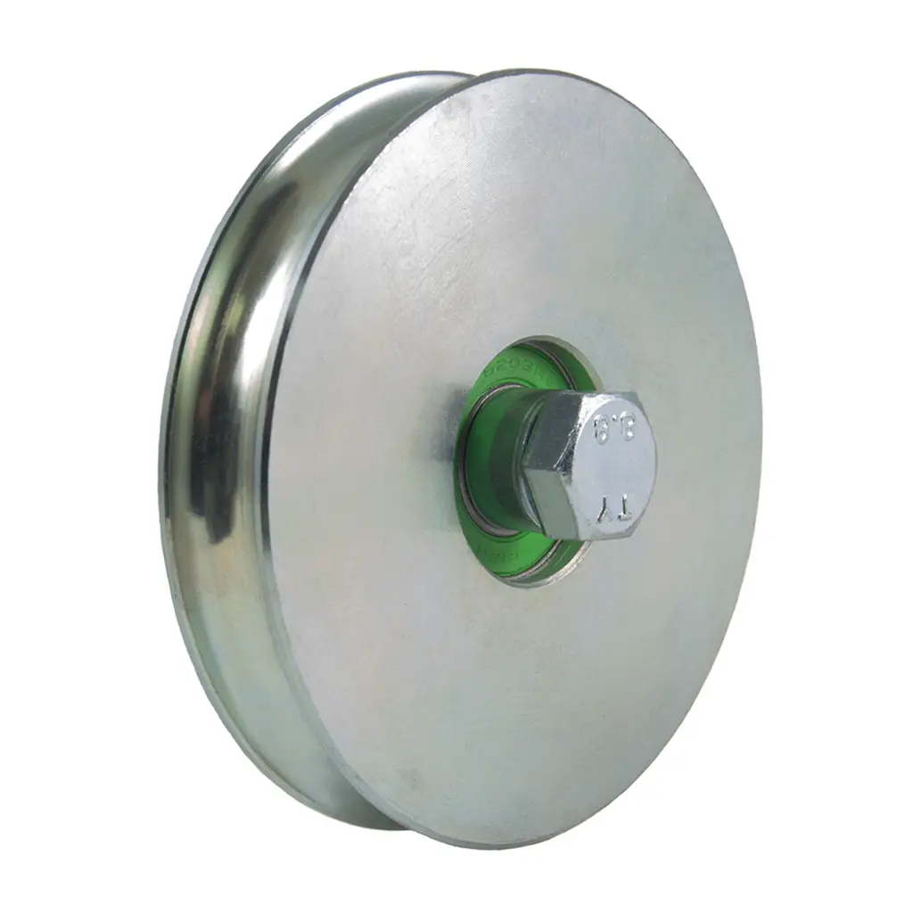 120mm Round groove wheel with 16.5mm groove 1 ball bearing