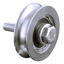 120mm Round groove wheel with 16.5mm groove 1 ball bearing