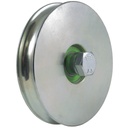 120mm Round groove wheel with 16.5mm groove 1 ball bearing