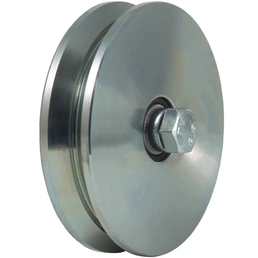 140mm V Groove wheel 2 ball bearing 500Kg.