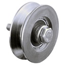 140mm V Groove wheel 2 ball bearing 500Kg.