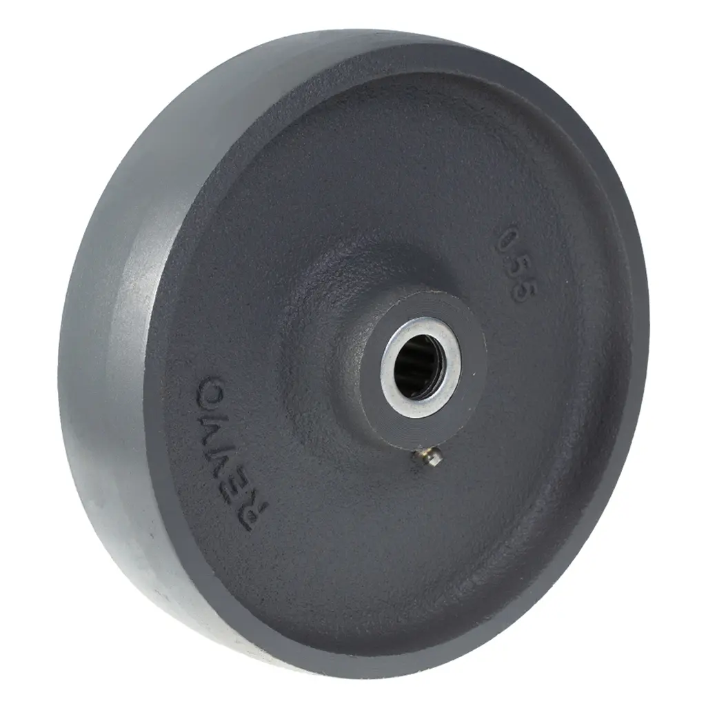 WCI18RB Wheel series 200mm cast iron 20mm bore hub length 60mm roller bearing (steel cage) 1150kg