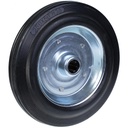 430250/4000-250(Hole:25) 250mm black rubber on pressed steel centre 25mm bore hub length 57mm roller bearing 210kg