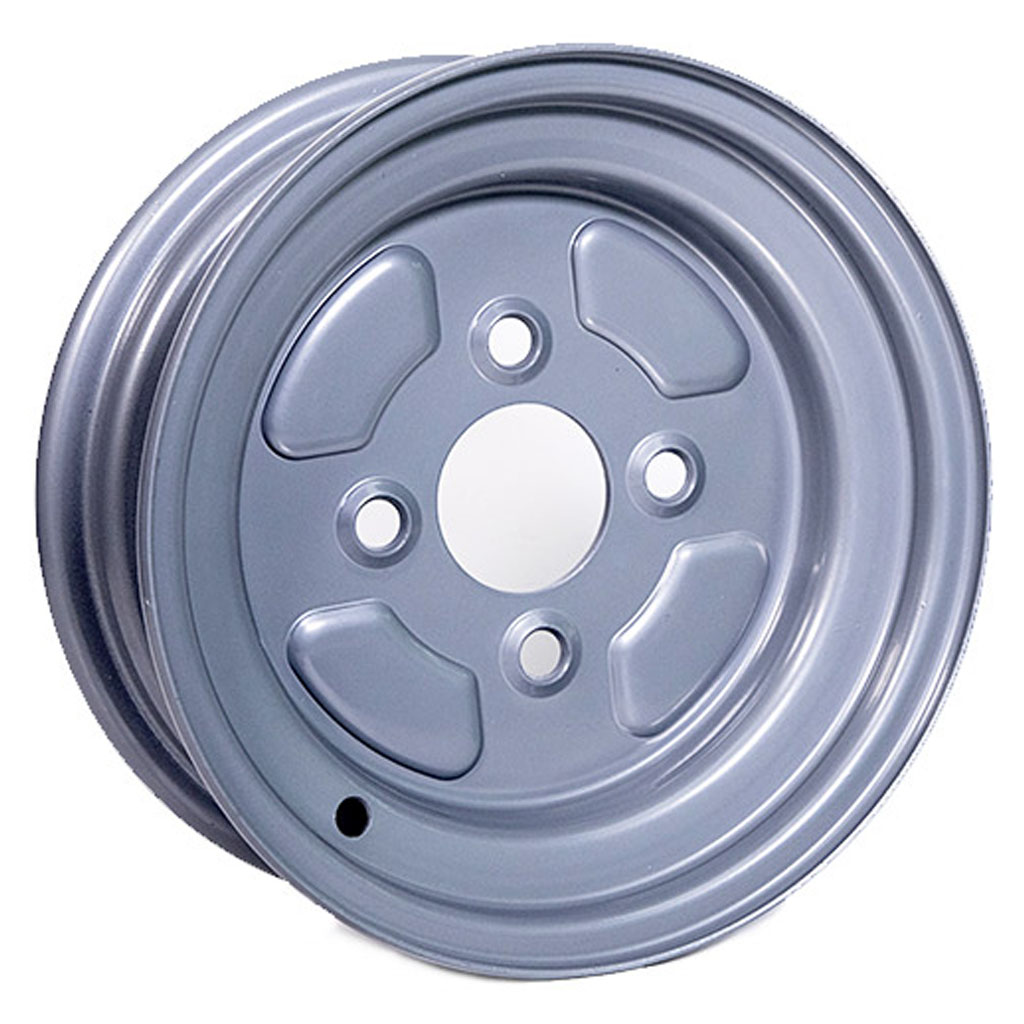 2.50x8 4/100/60 silver wheel rim 345kg @130kmh
