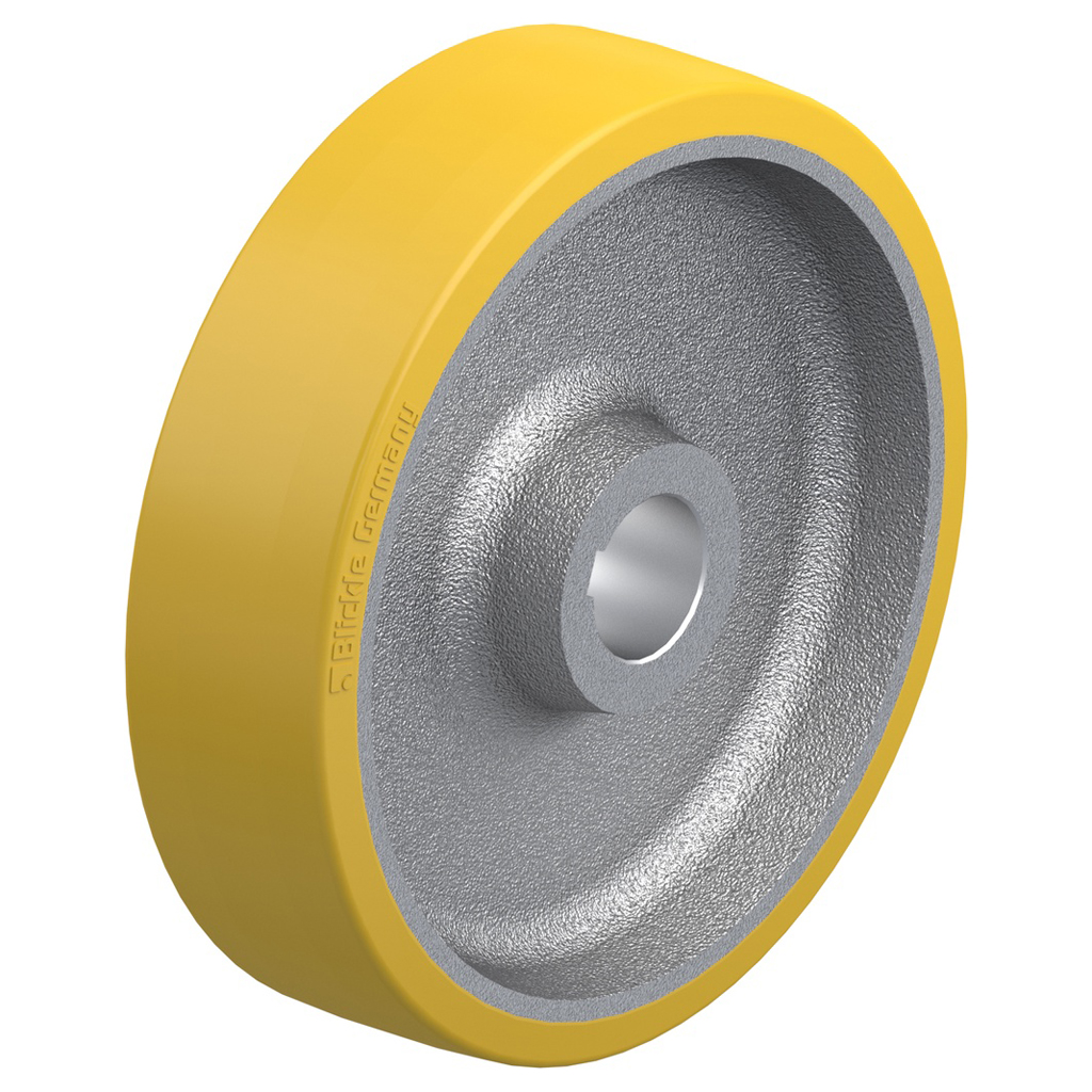GTHN 302/50H7 300x80mm Extrathane polyurethane on cast iron centre bore 50mm H7 hub length 80mm plain bearing with keyway 14x3.8mm 2100kg