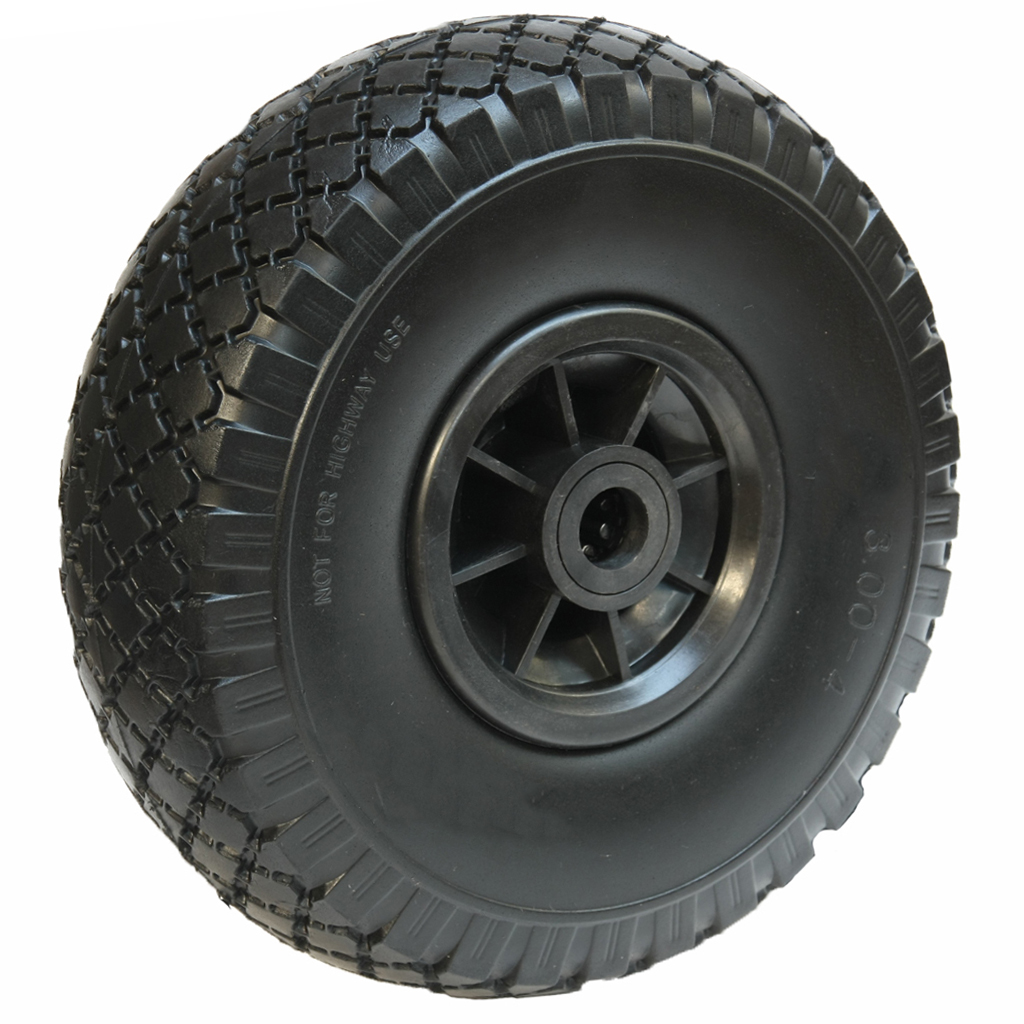 3.00x4 Puncture proof wheel plastic rim 25x75mm roller bearing 150kg